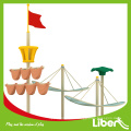 OEM Pirate Ship Outdoor Play Equipment, Fitness Garden Park Children Plastic Slide